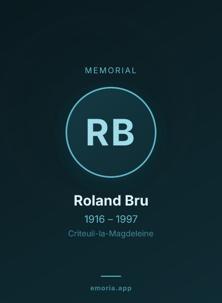 Memorial portrait of Roland Bru