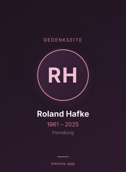Gedenkportrait von Roland Hafke