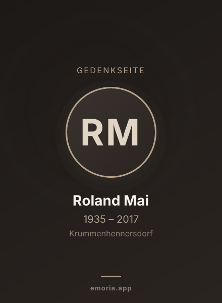 Gedenkportrait von Roland Mai