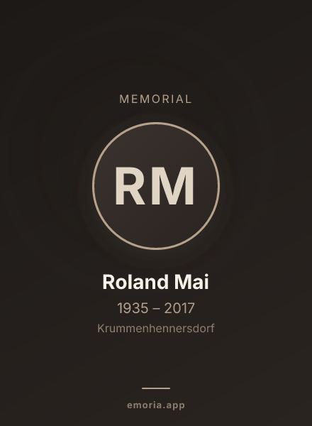 Memorial portrait of Roland Mai