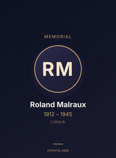Memorial portrait of Roland Malraux