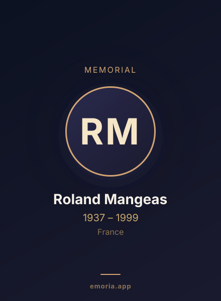 Memorial portrait of Roland Mangeas