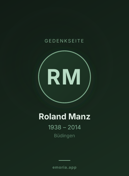 Gedenkportrait von Roland Manz