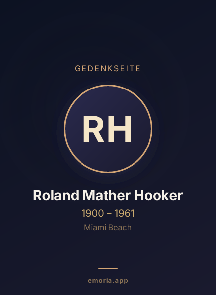 Gedenkportrait von Roland Mather Hooker
