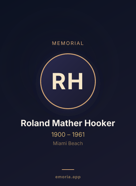 Memorial portrait of Roland Mather Hooker