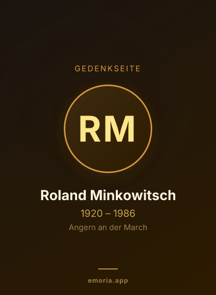 Gedenkportrait von Roland Minkowitsch