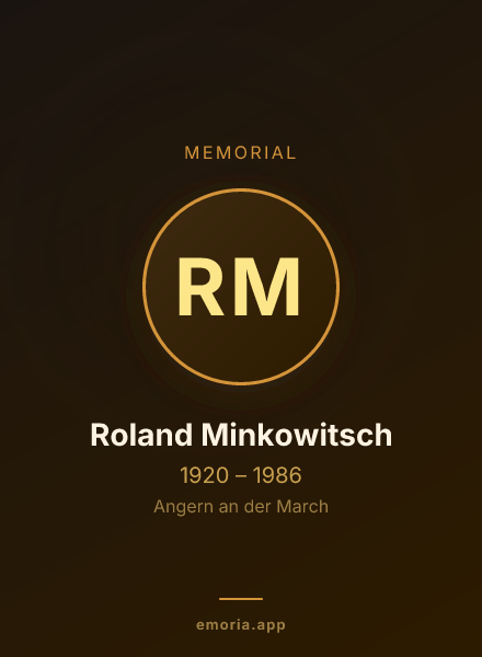Memorial portrait of Roland Minkowitsch