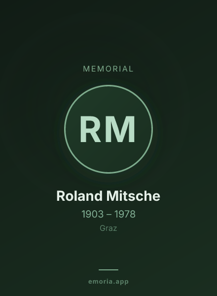 Memorial portrait of Roland Mitsche