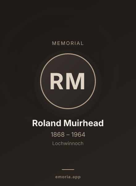 Memorial portrait of Roland Muirhead