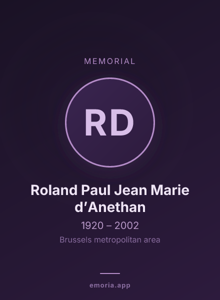 Memorial portrait of Roland Paul Jean Marie d’Anethan
