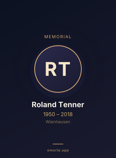 Memorial portrait of Roland Tenner
