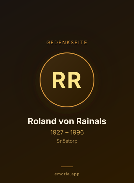 Gedenkportrait von Roland von Rainals