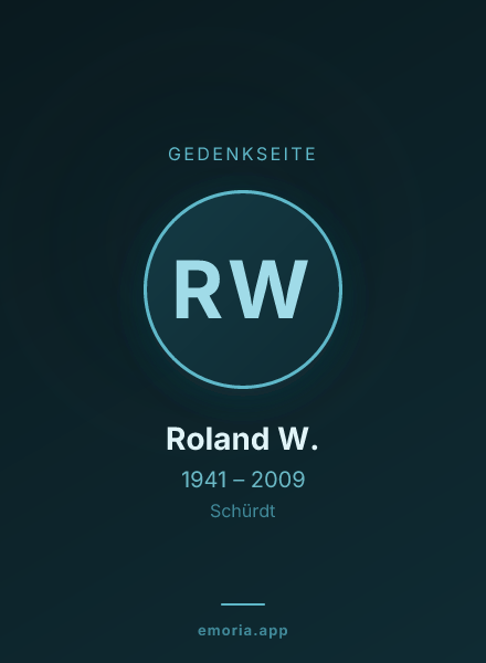 Gedenkportrait von Roland W.