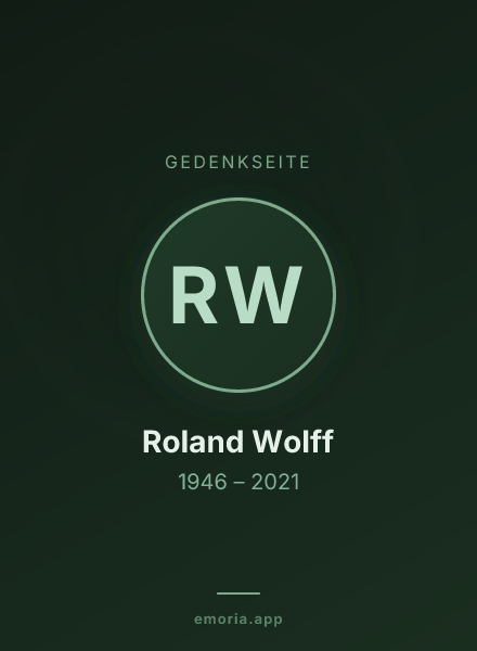 Gedenkportrait von Roland Wolff