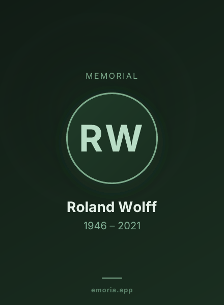 Memorial portrait of Roland Wolff