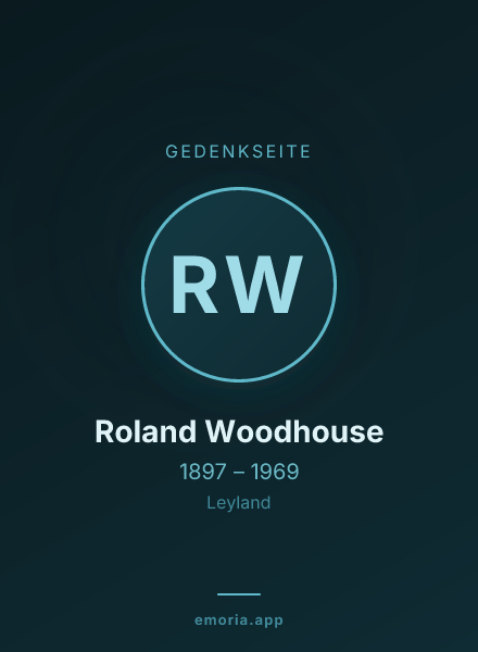 Gedenkportrait von Roland Woodhouse