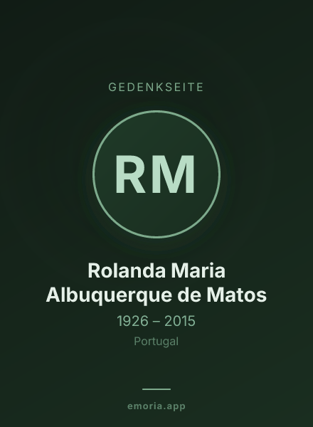 Gedenkportrait von Rolanda Maria Albuquerque de Matos