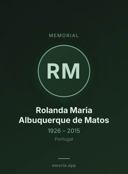 Memorial portrait of Rolanda Maria Albuquerque de Matos