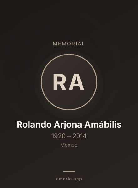 Memorial portrait of Rolando Arjona Amábilis