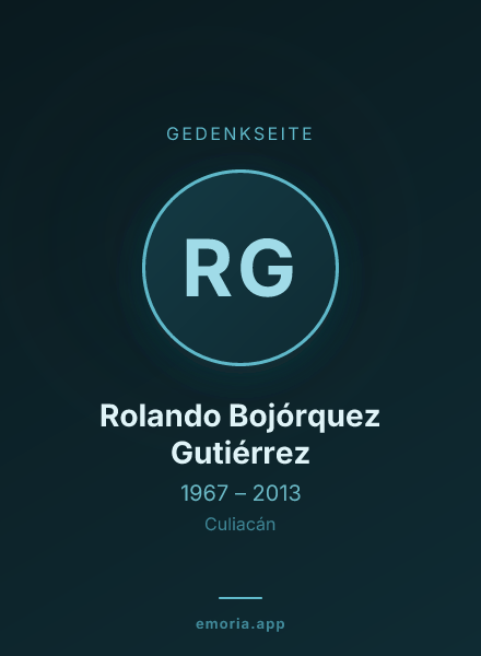 Gedenkportrait von Rolando Bojórquez Gutiérrez