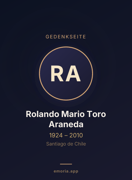 Gedenkportrait von Rolando Mario Toro Araneda