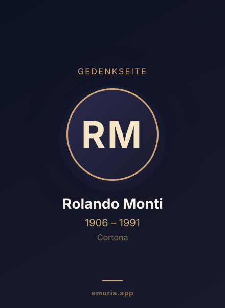 Gedenkportrait von Rolando Monti