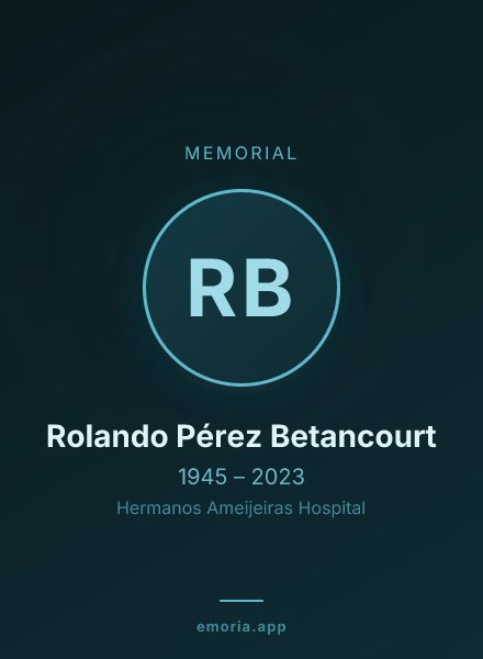 Memorial portrait of Rolando Pérez Betancourt