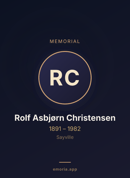 Memorial portrait of Rolf Asbjørn Christensen