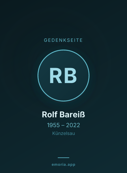 Gedenkportrait von Rolf Bareiß
