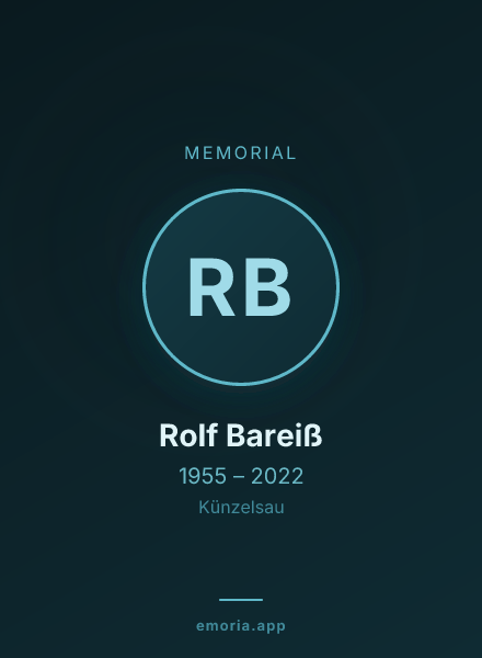 Memorial portrait of Rolf Bareiß