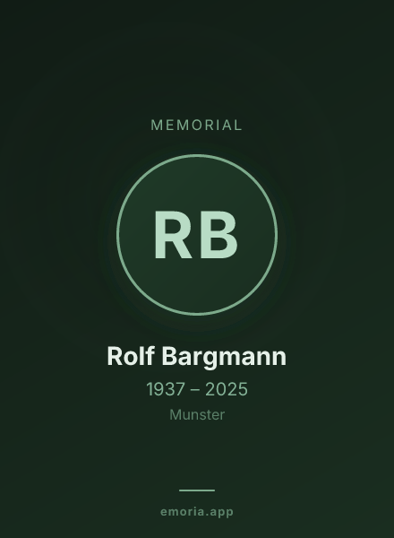 Memorial portrait of Rolf Bargmann