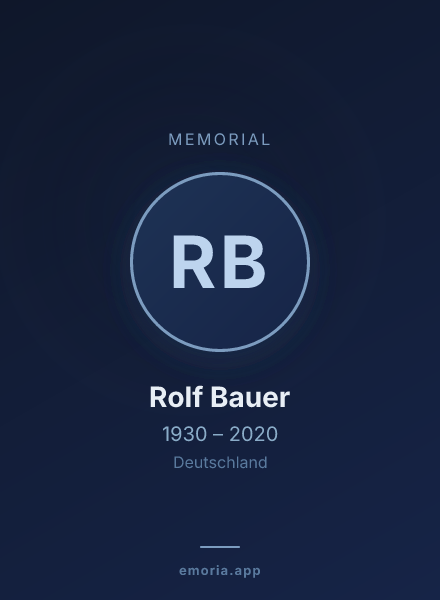 Memorial portrait of Rolf Bauer