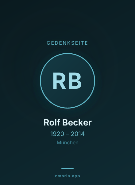 Gedenkportrait von Rolf Becker