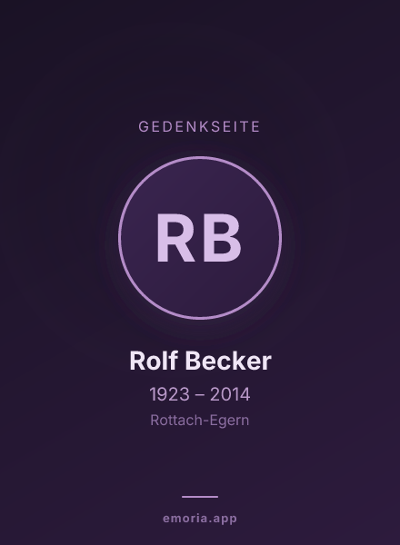 Gedenkportrait von Rolf Becker