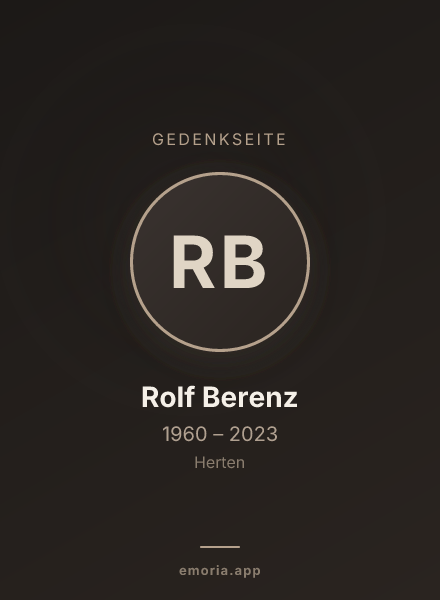 Gedenkportrait von Rolf Berenz