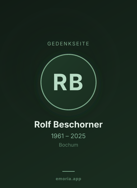 Gedenkportrait von Rolf Beschorner