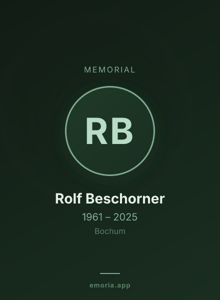 Memorial portrait of Rolf Beschorner