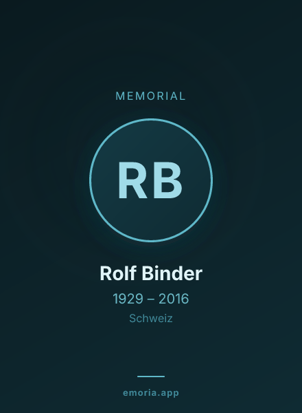 Memorial portrait of Rolf Binder