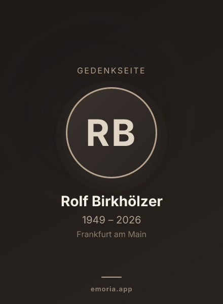 Gedenkportrait von Rolf Birkhölzer