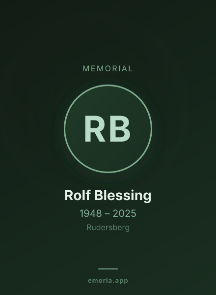 Memorial portrait of Rolf Blessing