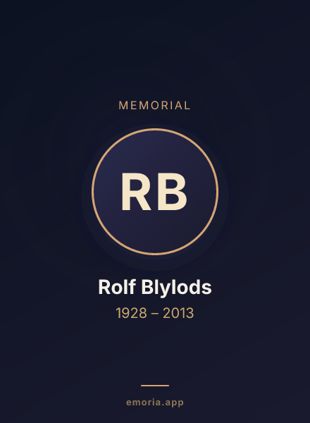 Memorial portrait of Rolf Blylods