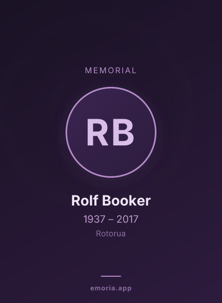 Memorial portrait of Rolf Booker