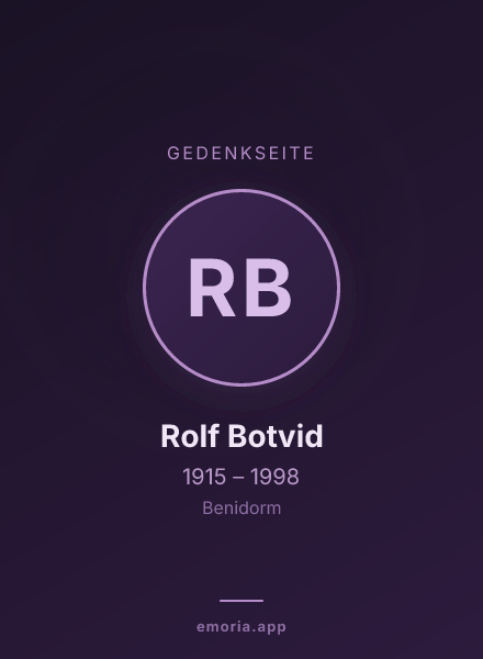 Gedenkportrait von Rolf Botvid
