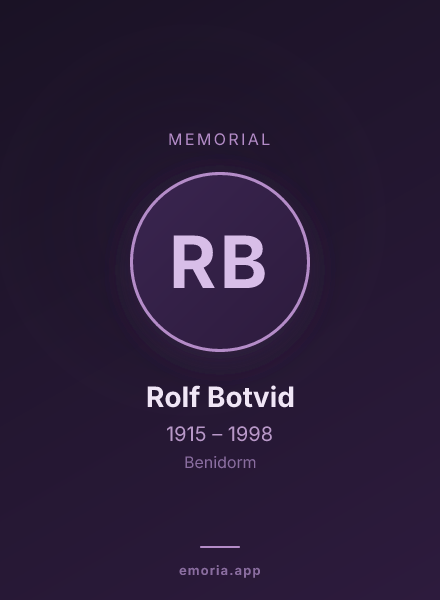 Memorial portrait of Rolf Botvid