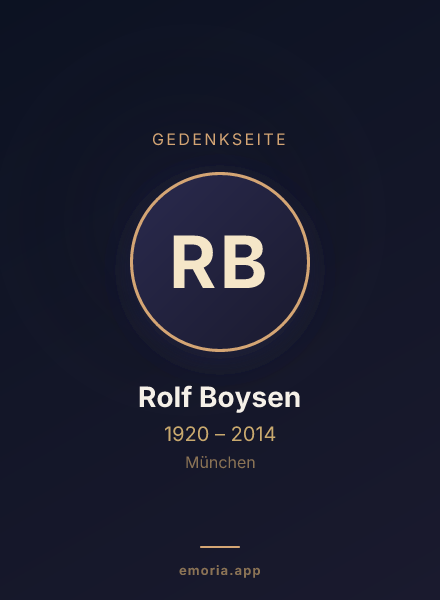 Gedenkportrait von Rolf Boysen