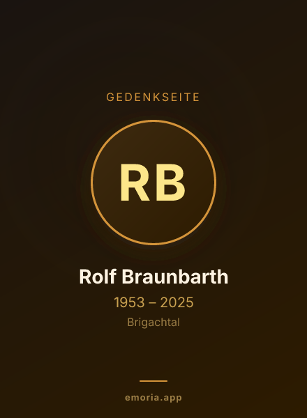 Gedenkportrait von Rolf Braunbarth