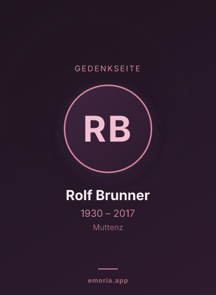 Gedenkportrait von Rolf Brunner