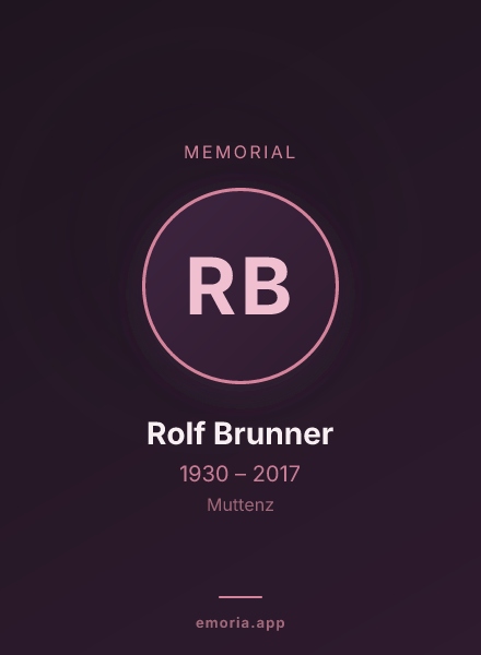 Memorial portrait of Rolf Brunner