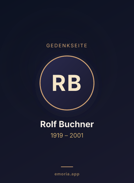 Gedenkportrait von Rolf Buchner