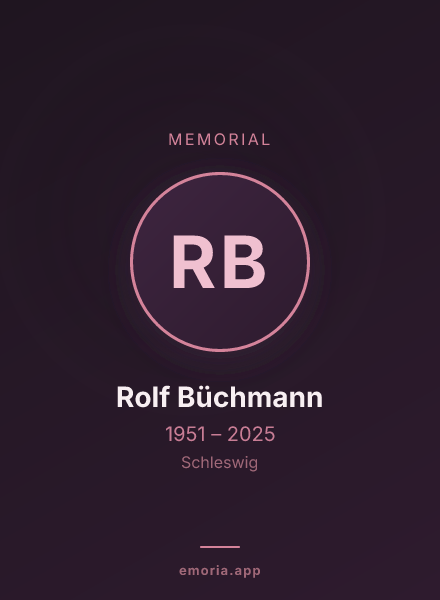 Memorial portrait of Rolf Büchmann